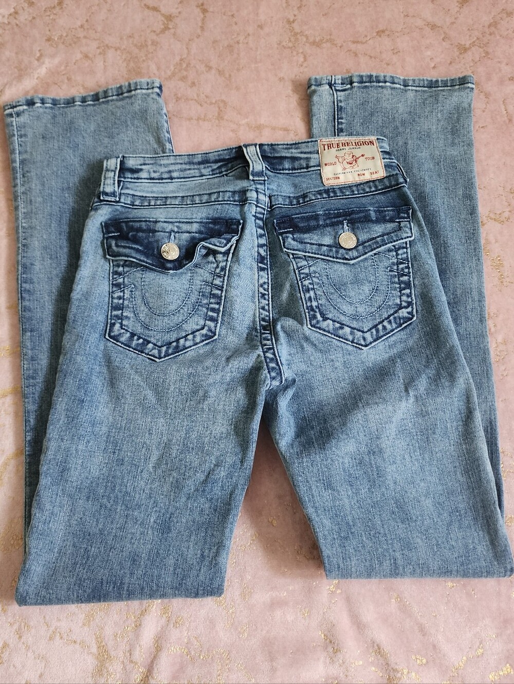 True Religion Light Blue Flare Jeans